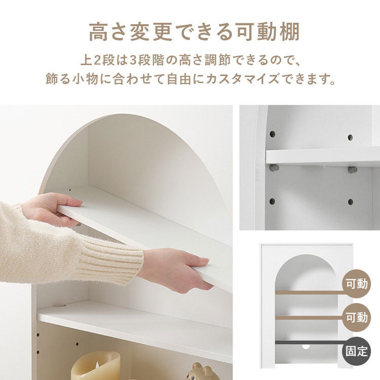 マントルピース 収納ラック 完成品 幅60cm 大人可愛い ホワイト 白 おしゃれ 可動棚 コード穴付き 奥行スリム 20cm ディスプレイ 棚 ラック 収納(代引不可)