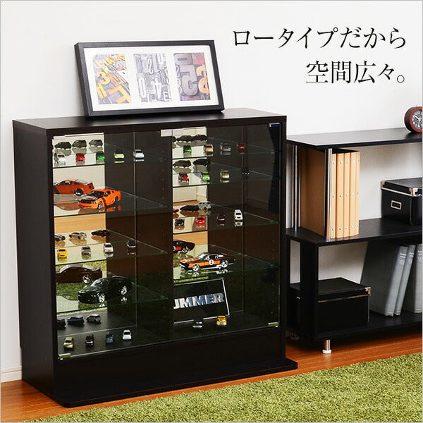 ラック コレクションラック 深型 ロータイプ コレクションケース 奥行29cm 幅90cm フィギュア プラモデル 収納 魅せる収納 (代引不可)