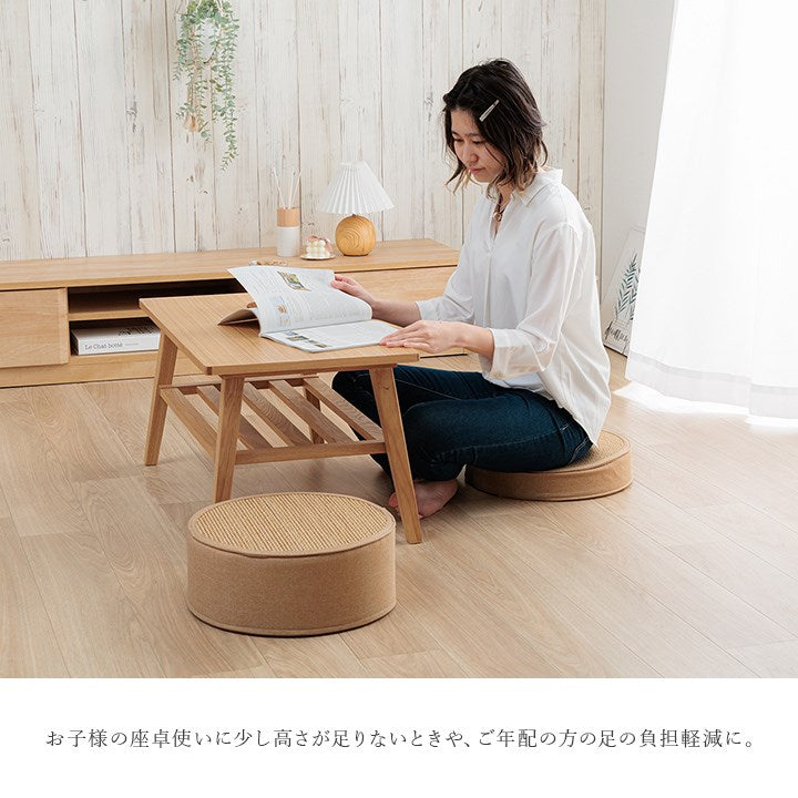 スツール 竹 直径38cm 丸 円形 厚さ8cm バンブー ホワイトインテリア 消臭 ウレタン インテリア 北欧 おしゃれ オールシーズン チェア いす 椅子 イス ひとり暮らし 新生活 シンプル(代引不可)