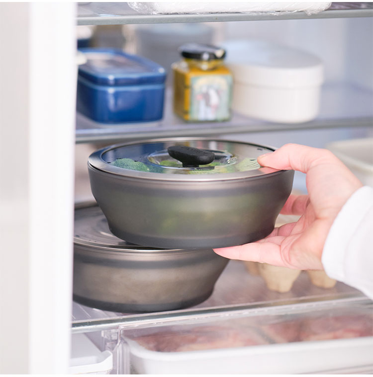 MEYER マイヤー Anyday 浅型ディッシュ 18cm 1.2L 電子レンジ対応 調理器 食洗機対応 耐熱ガラス ブラック エニディ ANY-SD18BK 電子レンジ用調理器具 レンジ用調理器 電子レンジ用蒸し器 1~2人分
