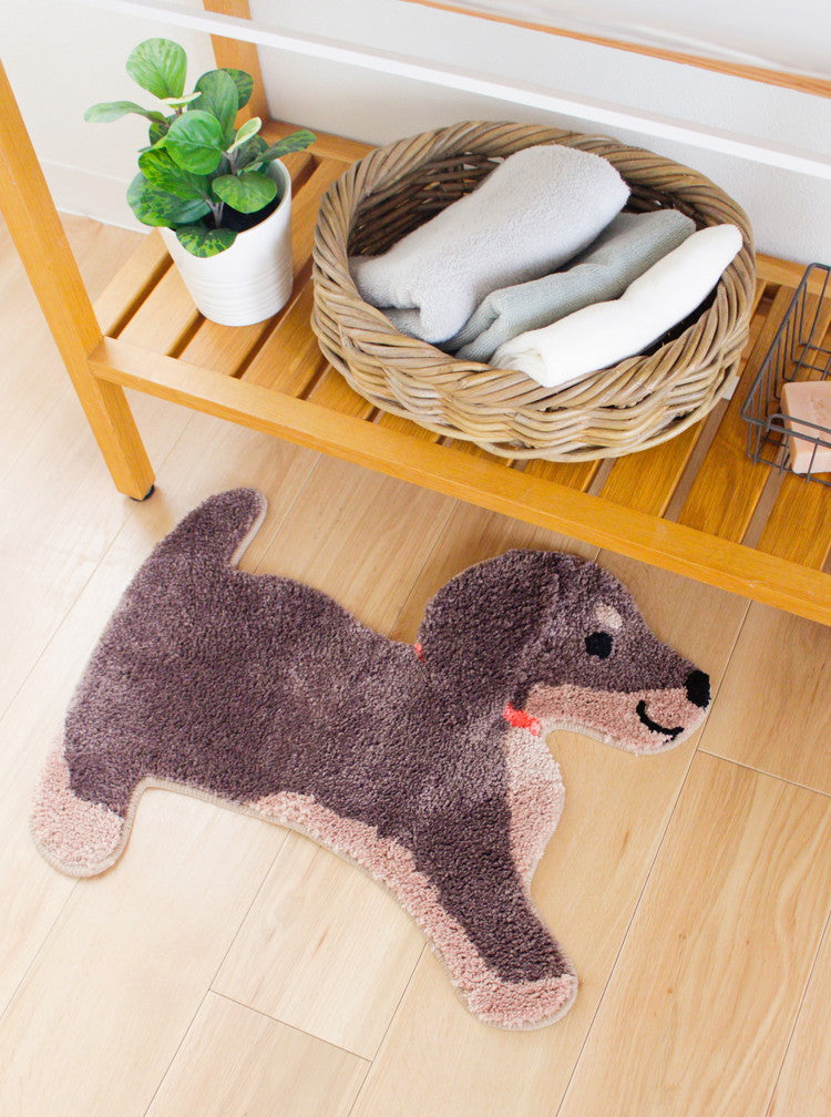 オカ ファンディットアニマル ダックス ブラウン 洗えるマット