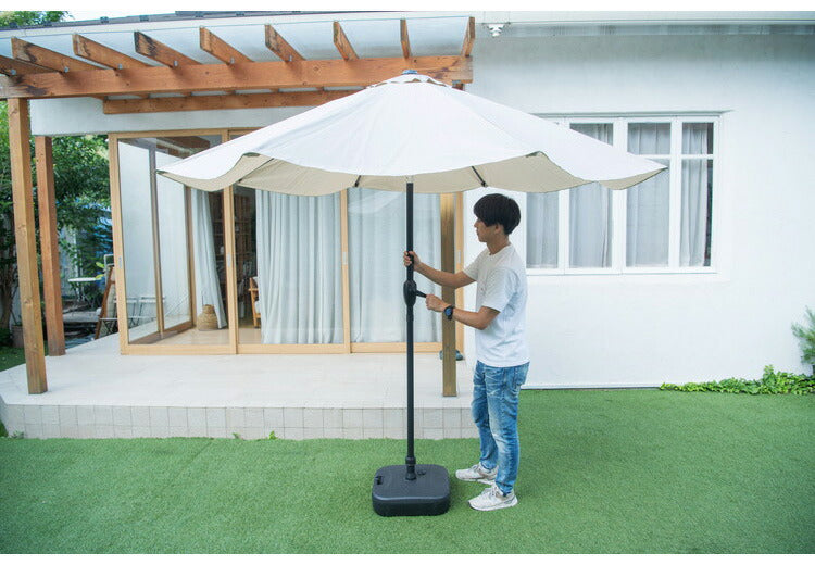 ガーデンパラソル 角度が変えられるパラソル 約幅270cm ハンキングパラソル 大型 庭 ガーデン 遮光 パラソル シェード(代引不可)