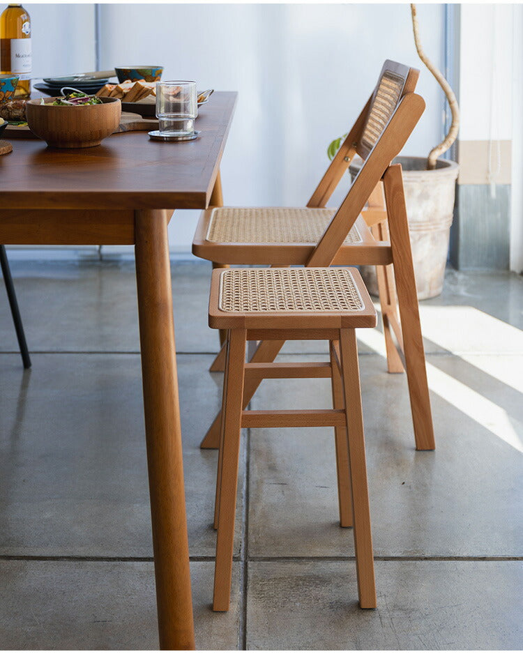 スツール 天然木 ラタン 幅25 奥行25 高さ45cm 完成品 軽量 コンパクト おしゃれ リビング ダイニング 来客用 籐家具 椅子 チェア amu/アム AMU-S02(代引不可)
