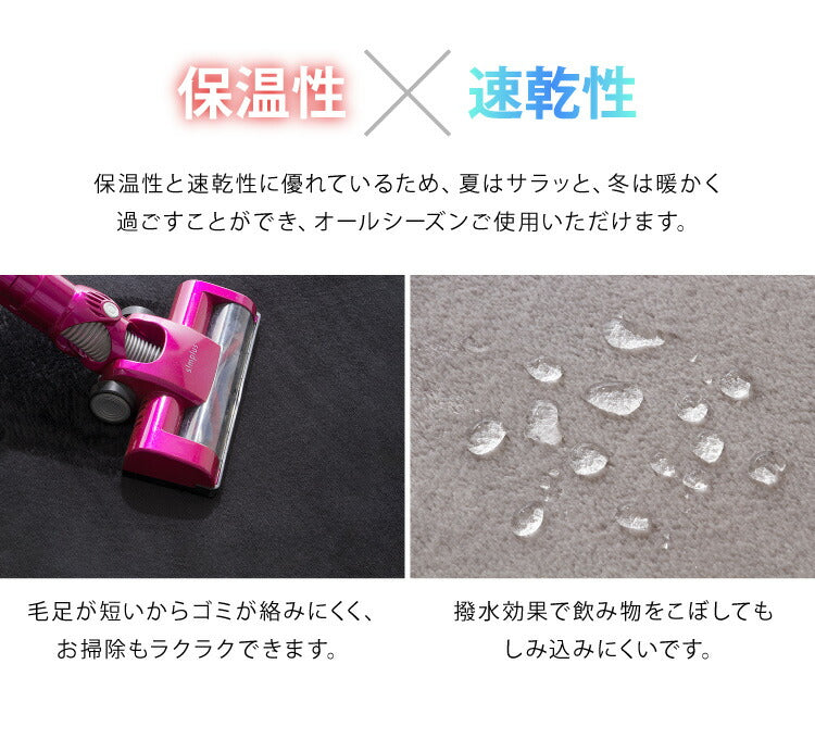 洗えるラグ 200x250 長方形 滑り止め付 ホットカーペット対応 床暖房対応 北欧 モダン おしゃれ オールシーズン ウォッシャブル マイクロファイバー ラグマット ラグカーペット フランネルマット リビング 絨毯