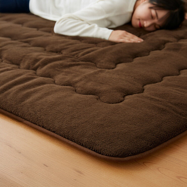 極厚6層ラグ 240×200 3帖 長方形 抗菌 防臭 厚さ約40mm ラグ 厚手 低ホル 省エネ 滑り止め付 こたつ用敷き布団 保温 断熱 節電 防音 アルミ 防寒 ブラウン グレー