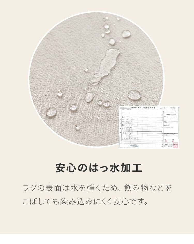 低反発 ラグ 極厚低反発ラグ 200×200cm 低反発ラグマット 洗える 厚さ20mm 撥水 滑り止め付 ホットカーペット対応 抗菌 防ダニ 防臭 長方形 無地 高密度250g/平方メートル ノンホルムアルデヒド