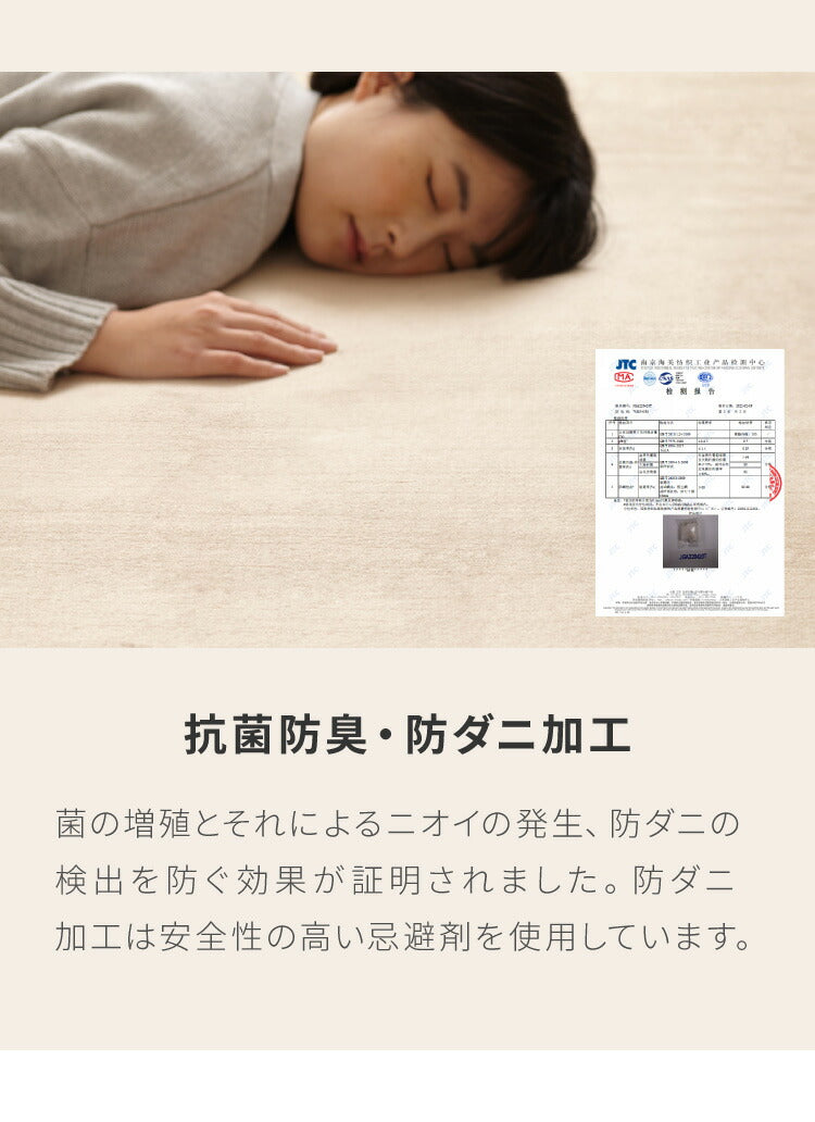 低反発 ラグ 極厚低反発ラグ 200×200cm 低反発ラグマット 洗える 厚さ20mm 撥水 滑り止め付 ホットカーペット対応 抗菌 防ダニ 防臭 長方形 無地 高密度250g/平方メートル ノンホルムアルデヒド