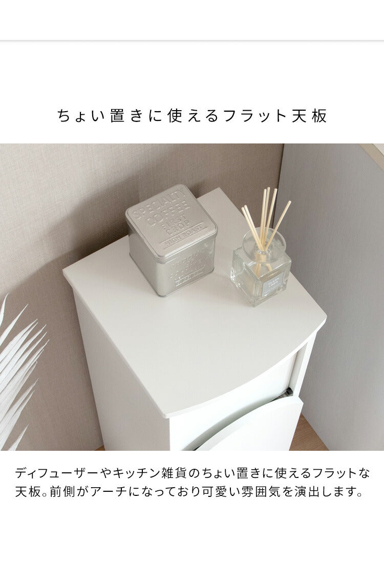 アーチダストボックス Arco アルコ ゴミ箱 ダストボックス 省スペース 幅28 奥行30 高さ75 シンプル かわいい ごみ 韓国風 くすみカラー プッシュ扉 キッチン ゴミ捨て ストッパー付き 取り替え簡単(代引不可)