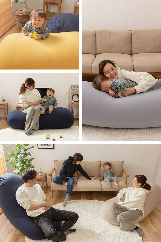 ビーズクッション 特大 日本製 極み MAX ヌードクッション+洗える専用カバー 160×75×42cm ソファ 二人掛け 一人 クッション 大きい 在宅勤務 テレワーク カバー丸洗い ソファベッド ビーズソファ(代引不可)