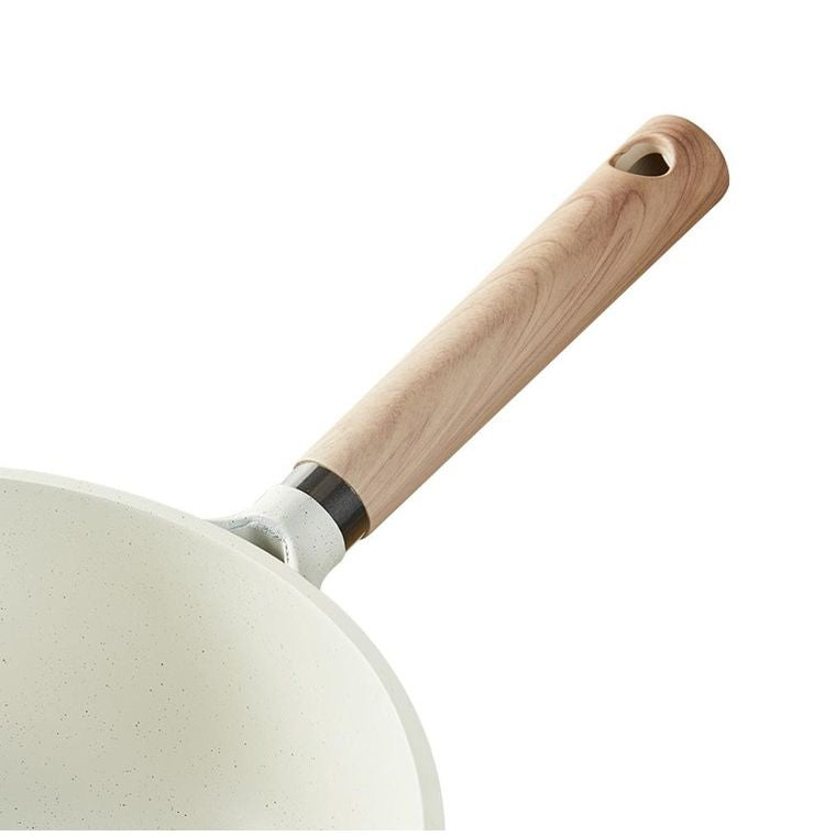カローテ CAROTE フライパン IH対応 PFOAフリー 深型 28cm ディープパン IH ガス火対応 ふっ素加工 コーティング 注ぎ口付き お手入れ簡単 アイボリー NM-5004 COSY-ICE かわいい おしゃれ