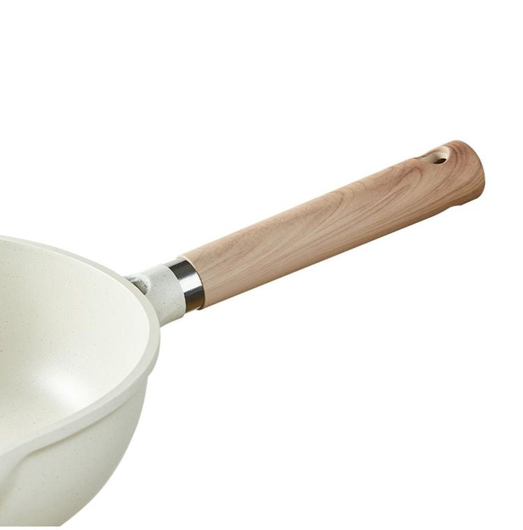 カローテ CAROTE フライパン IH対応 PFOAフリー 深型 28cm ディープパン IH ガス火対応 ふっ素加工 コーティング 注ぎ口付き お手入れ簡単 アイボリー NM-5004 COSY-ICE かわいい おしゃれ