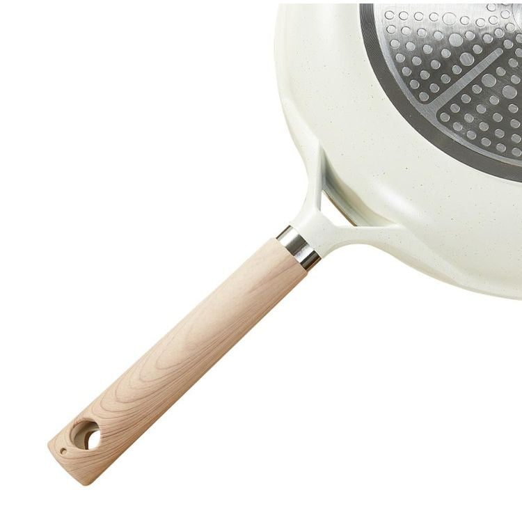 カローテ CAROTE フライパン IH対応 PFOAフリー 28cm IH ガス火対応 ふっ素加工 コーティング 注ぎ口付き お手入れ簡単 アイボリー NM-5006 COSY-ICE かわいい おしゃれ