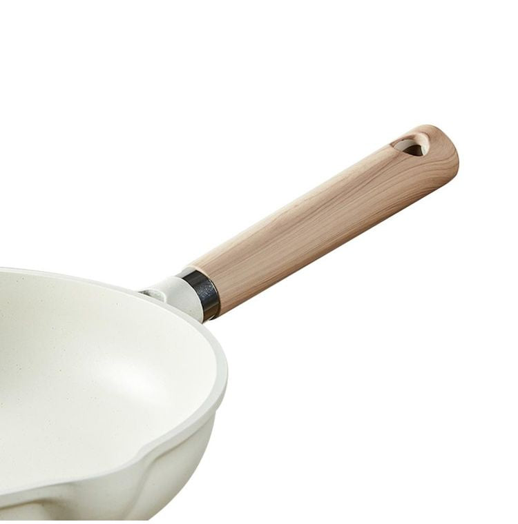 カローテ CAROTE フライパン IH対応 PFOAフリー 28cm IH ガス火対応 ふっ素加工 コーティング 注ぎ口付き お手入れ簡単 アイボリー NM-5006 COSY-ICE かわいい おしゃれ