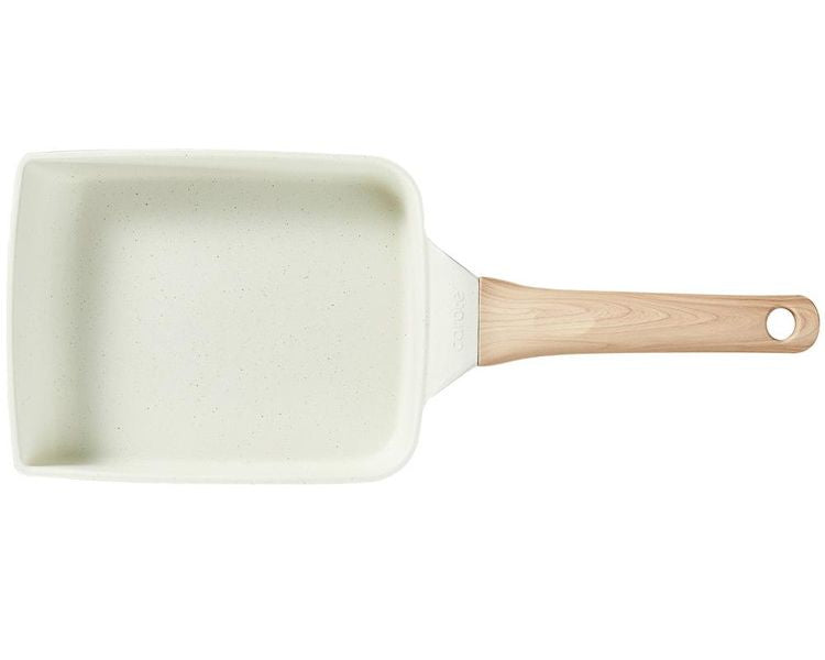 カローテ CAROTE 卵焼き器 14×18cm IH対応 PFOAフリー エッグパン IH ガス火対応 ふっ素加工 コーティング お手入れ簡単 アイボリー NM-5007 COSY-ICE