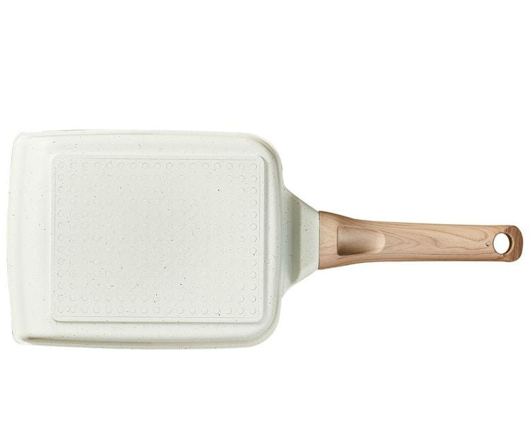 カローテ CAROTE 卵焼き器 14×18cm IH対応 PFOAフリー エッグパン IH ガス火対応 ふっ素加工 コーティング お手入れ簡単 アイボリー NM-5007 COSY-ICE