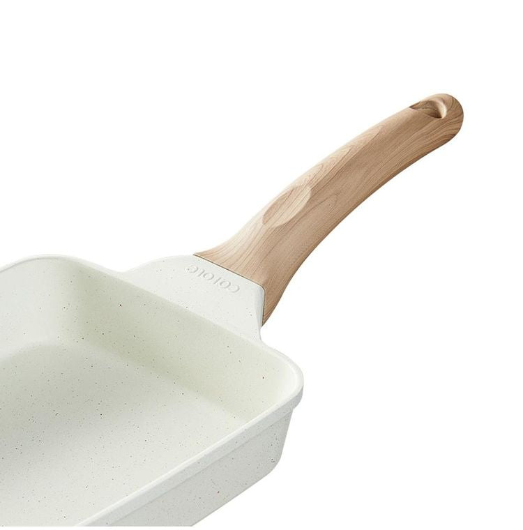 カローテ CAROTE 卵焼き器 14×18cm IH対応 PFOAフリー エッグパン IH ガス火対応 ふっ素加工 コーティング お手入れ簡単 アイボリー NM-5007 COSY-ICE