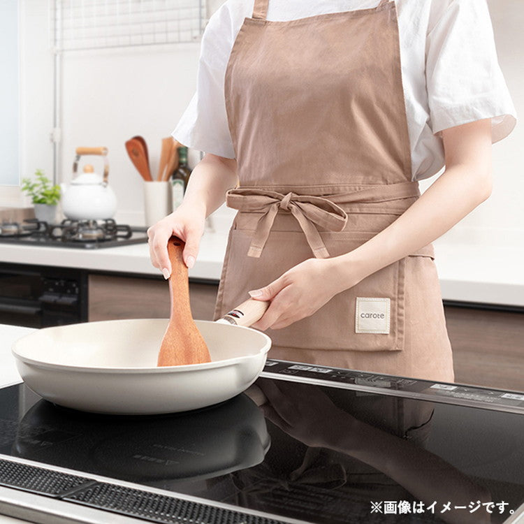 カローテ CAROTE バッククロスエプロン 腰巻き 2WAY エプロン コンパクト 収納 タオルループ付き ブラウン 淡色 男女兼用 NM-5062