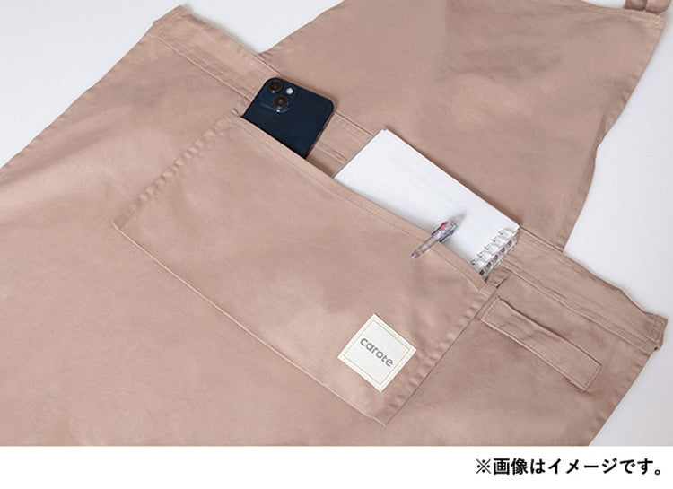 カローテ CAROTE バッククロスエプロン 腰巻き 2WAY エプロン コンパクト 収納 タオルループ付き ブラウン 淡色 男女兼用 NM-5062