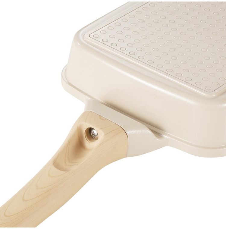 カローテ CAROTE 卵焼き器 14×18cm ふっ素不使用 IH対応 PFOAフリー エッグパン IH ガス火対応 セラミック 洗いやすい 握りやすい ミルクティー NM-5087 COSY-ICE