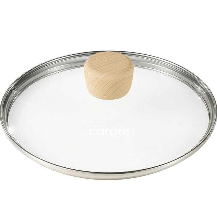 カローテ CAROTE 両手鍋 20cm ふっ素不使用 IH対応 PFOAフリー キャセロール IH ガス火対応 ガラス蓋付き 洗いやすい ミルクティー NM-5093 COSY-ICE