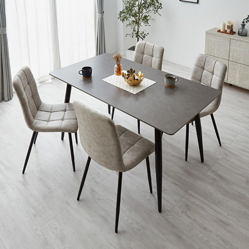 セラミック ダイニングテーブルセット 幅140 ダイニング5点セット 4人掛け テーブル モダン ダイニング 耐水 耐熱 白 艶消し 傷がつきにくい おしゃれ(代引不可)