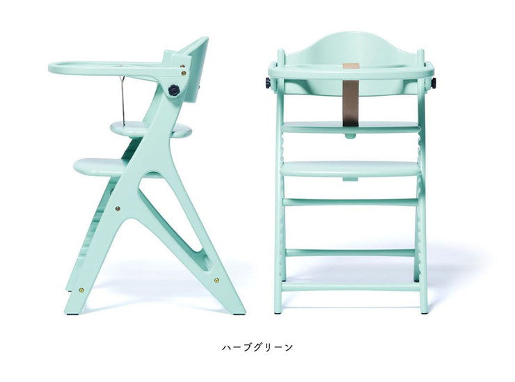 yamatoya 大和屋 AFFLE CHAIR アッフルチェア 子供椅子 パステルカラー 高さ調節可 テーブル&ガード付き 木製ハイチェア(代引不可)
