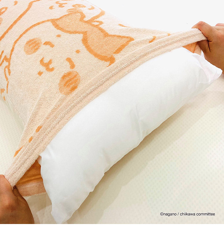 ちいかわ 抗菌防臭加工 のびのび枕カバー ちいかわ ハチワレ うさぎ 35×50 43×63 枕カバー パイル生地 タオル生地 筒形 伸縮 ストレッチ 子ども 柄 可愛い かわいい(代引不可)【メール便配送】