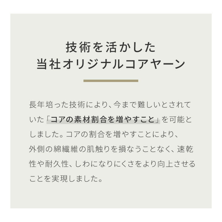 with core コアヤーン キルトラグ 180×180cm 固綿入り 綿 吸水速乾 洗える エコ 天然素材 コットン BCIコットン コアヤーン糸 ラグ 三層ラグ コットンラグ ウィズコア
