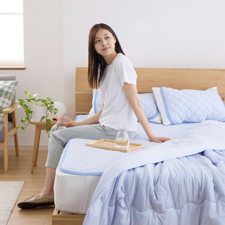 カクシング 革新的冷感 肌掛け布団 シングル Q-MAX0.511 接触冷感 効果持続 窒化ホウ素配合 快眠 ひんやり 冷たい 夏 夏用 おしゃれ ブルー 冷感 ひんやり 冷感寝具 肌掛け 掛け布団 夏布団 KAKUSHING