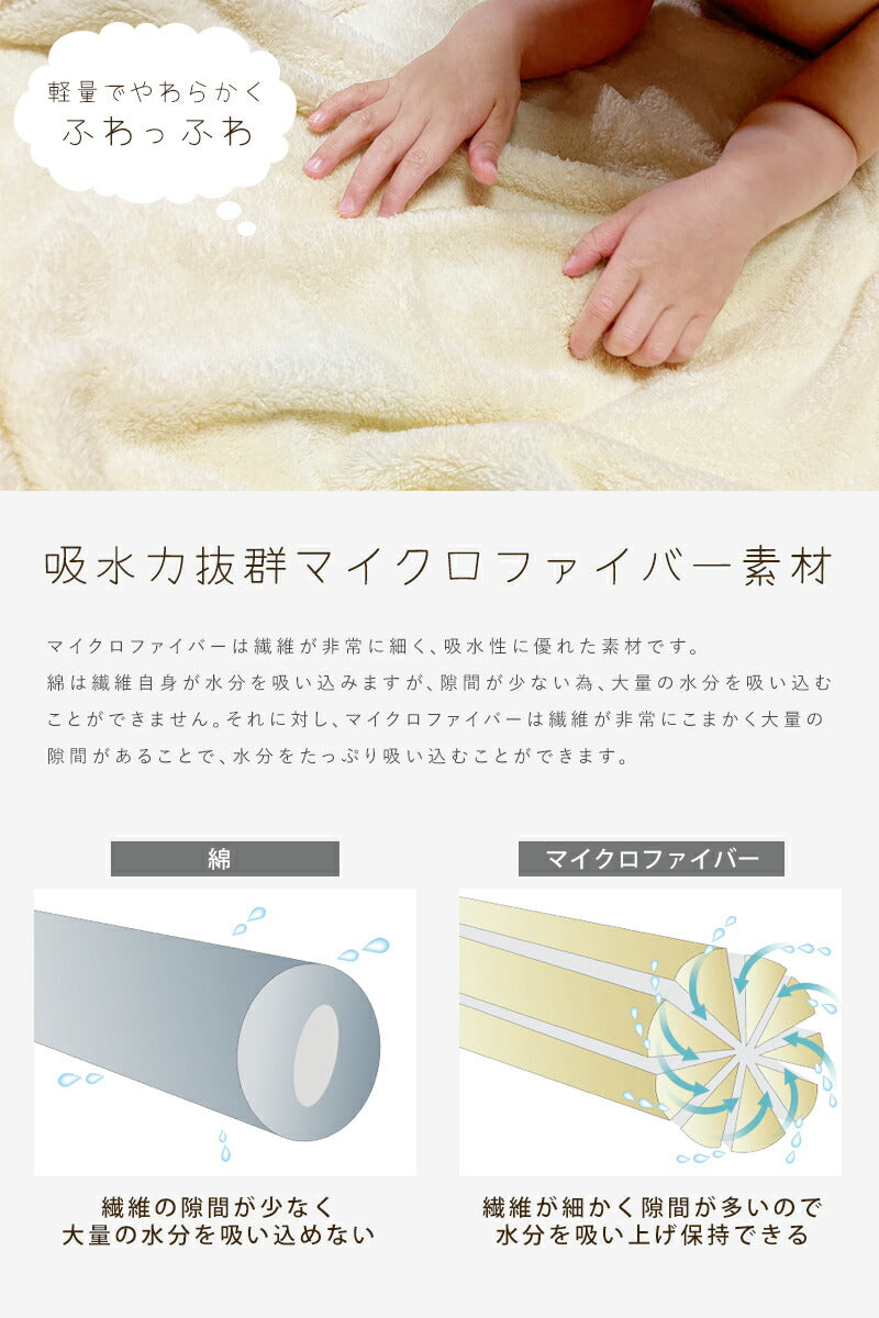 ベビー バスローブ バスポンチョ Mサイズ バスタオル フード付き キッズ ポンチョ キッズバスローブ フード付き 吸水速乾 おくるみ 子供用 パジャマ 赤ちゃん くま くま耳 プール タオル ボタン付き