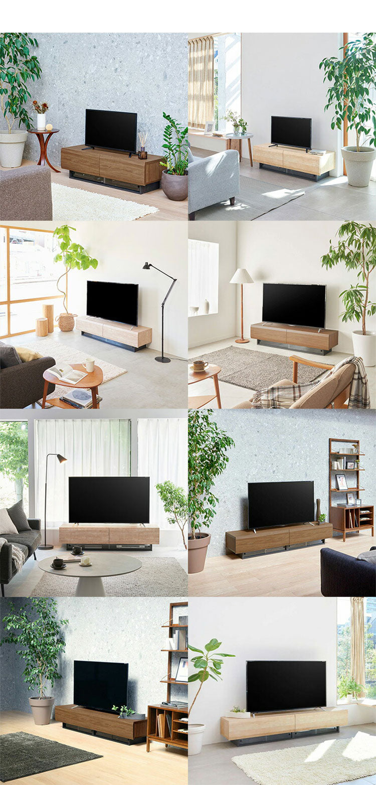 テレビ台 幅150cm 高さ36cm ナチュラルブラウン 65V型対応 木質感のあるローボード テレビボード 収納棚 ローテレビボード おしゃれ 一人暮らし テレビローボード テレビ置き おしゃれ