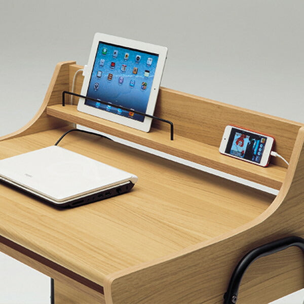 白井産業 パソプリ パソコンデスク デスク ノートPC タブレット デジタル機器 配線穴 北欧 木製 人気 おしゃれ シンプル リビング カフェ 一人暮らし ワークデスク 学習机 勉強机 コンパクト 新生活 ナチュラル 在宅 テレワーク ホワイト(代引不可)