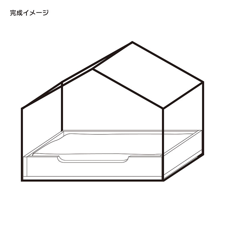 ペットベッド 幅67cm ハウス型 乗り降り簡単 犬猫兼用 撥水加工 チャック付き クッション付き ペットハウス 小型犬 犬 猫 ペット ペット用品 ナチュラル (代引不可)