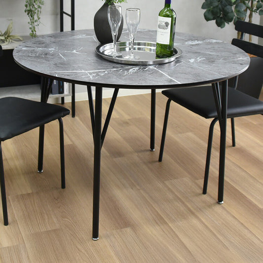 ダイニングテーブル 幅105cm テーブル 4人 丸形 円形 スチール 4人掛け用 机 リビング おしゃれ 北欧 アンティーク ヴィンテージPCデスク リモート リモートワーク モダン(代引不可)