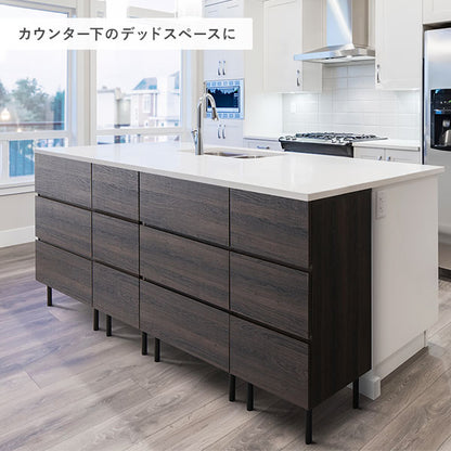 チェスト ワイド 3段 幅約60cm ナチュラル 大容量 収納 スチール脚 全段スライドレール付き 異素材MIX 収納チェスト 収納ダンス リビング収納 リビング家具 小物収納 インテリア家具 衣類収納 収納家具 収納棚 箪笥 組立品