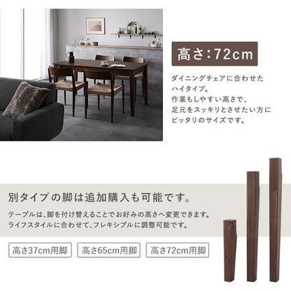 エクステンションテーブル 高さ72cm オークナチュラル 約幅120～180cm 天然木 伸長式 3段階 ダイニングテーブル 食卓 組立品(代引不可)