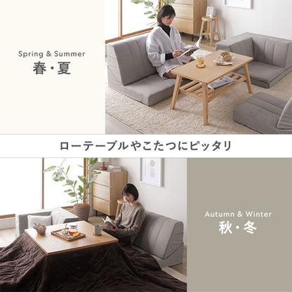 コーナー ソファセット 3点セット ライトグレー ハイバック 軽量 組み替え可 リクライニング ホットカーペット可 ファブリック生地 ローソファ フロアソファ ソファ3点セット コーナーソファセット ローソファセット フロアソファセット ソファーセット 組立品【代引不可】