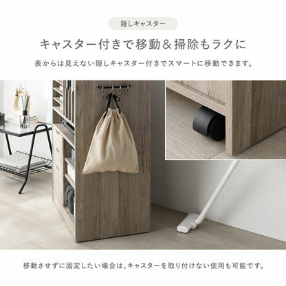 ランドセルラック 約幅64.5×奥行40×高さ100cm ホワイト 引き出し サイドバー フック コンセント 可動棚 隠しキャスター付 収納力抜群 大容量 子供部屋 オープン収納 キッズ収納 本棚 ブックシェルフ 書棚 ブックラック 収納棚 オープンラック 収納ラック