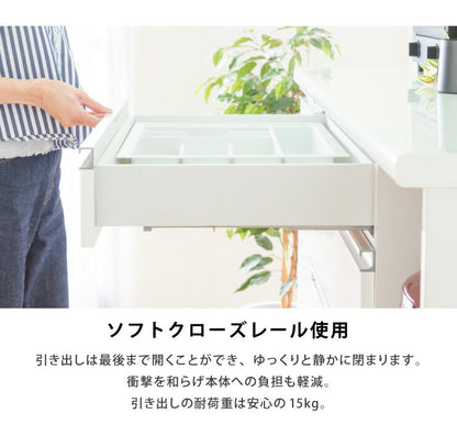 キッチンカウンター 食器棚 幅120cm 高さ100cm モイス付き 【大川家具 完成品 国産 開梱設置無料】 収納 ハイカウンター 日本製(代引不可)