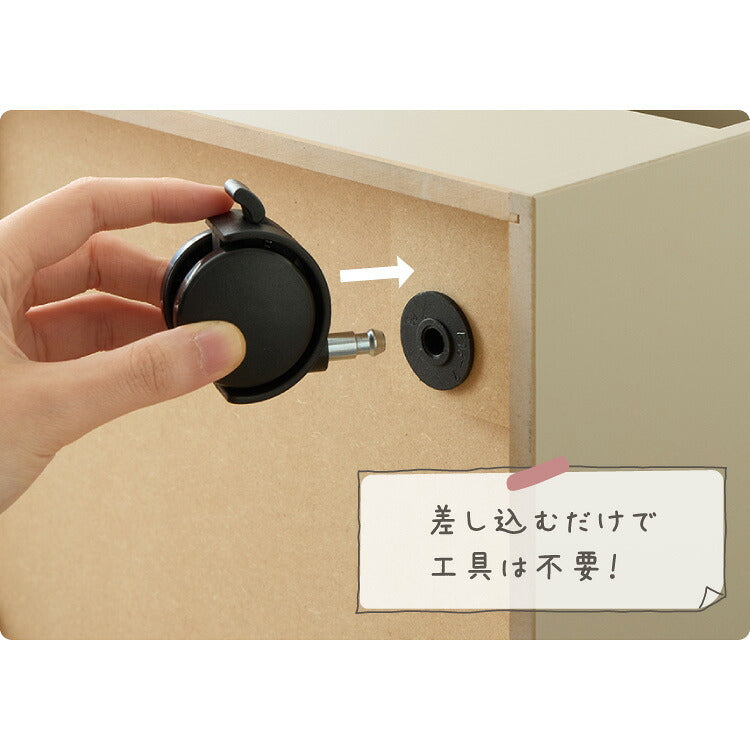 日本製 隠せる サイドワゴン キャスター付き おしゃれ 大容量ファイル収納機能付き サイドデスク デスクワゴン 完成品 幅40cm 奥行30cm 高さ63cm シンプル 収納ワゴン サイドチェスト 作業台