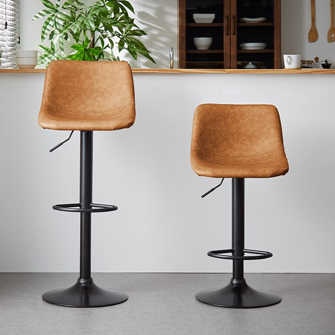 【単品】カウンターチェア 背もたれ付き おしゃれ レザー ハイチェア PUレザー ヴィンテージ 北欧 インダストリアル 座りやすい レトロ カウンターチェアー チェアー バーチェア ハイスツール イス 椅子