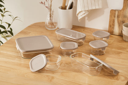 iwaki イワキ 新色 耐熱ガラス保存容器 7点セット パックアンドレンジ パック&レンジ システムセット PC-PRN7G4 PC-PRN7GY2 耐熱ガラス 保存容器 保存コンテナ 下ごしらえ(代引不可)