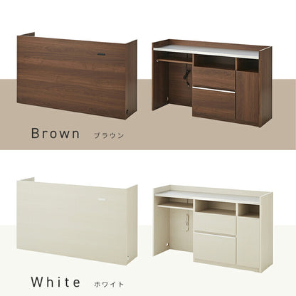 手元を隠す キッチンカウンター ダストボックス 間仕切り 完成品 幅150 ステンレス天板 収納 日本製 ゴミ箱上ラック コンセント付き 食器棚 キッチンボード グレー オーク ブラウン(代引不可)