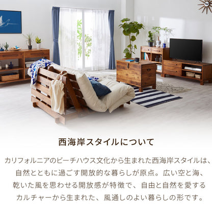 西海岸風 トランクボックス 木箱 幅76cm トランクBOX 木製 大容量収納 大型収納 衣服収納 物置き 玄関 リビング コンテナボックス 蓋付き アンティーク 収納木箱 箱 おしゃれ オシャレ お洒落 新生活(代引不可)