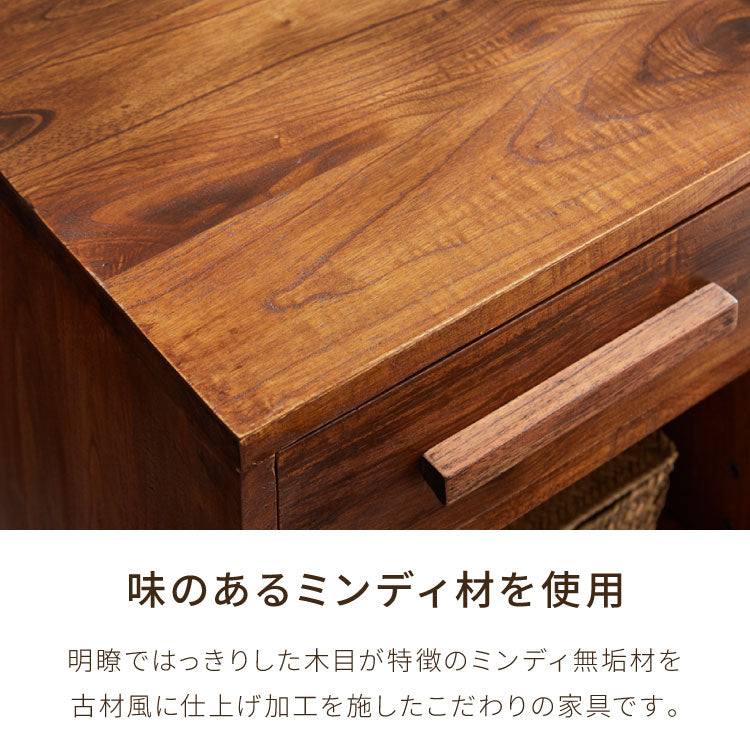 西海岸風 トランクボックス 木箱 幅76cm トランクBOX 木製 大容量収納