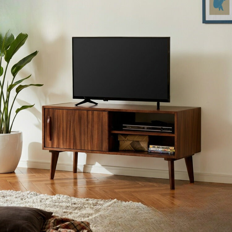 ローボード 幅100cm TVボード テレビボード サイドボード リビング モンキーポッド テレビ台 モンキーポッド材 天然木 木製 ミッドセンチュリー レトロ モダン 北欧 北欧モダン ヴィンテージ(代引不可)
