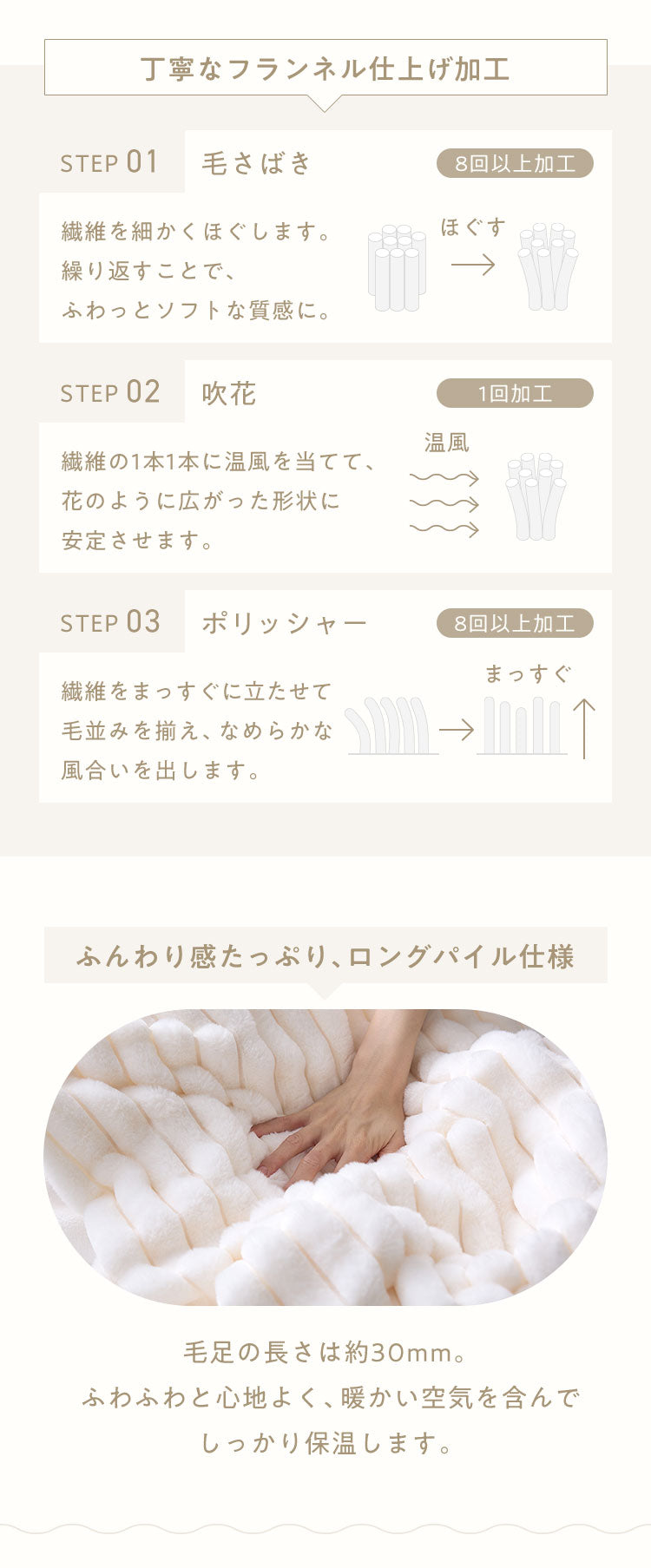 もこもこストライプ毛布 mocone シングル セミダブル ダブル ハーフ 洗える 2枚合わせ 静電気防止 もこもこ ラビットファー ニューマイヤー 毛布 ブランケット モコネ