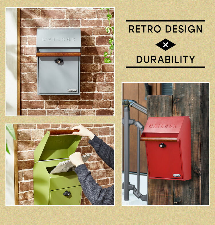 セトクラフト ポスト 壁掛け 北欧 ガルバリウム モダン 置き型 可能 SI-3942 4色 アンティーク スタンドポスト おしゃれ 郵便受け 壁掛けポスト ウォールポスト 屋外用 A4サイズ対応 防食 スチール 新聞受け