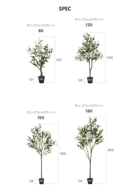 roommhome オリーブの木 150cm フェイクグリーン 人工観葉植物 造花 観葉樹 室内 観葉植物 オリーブ グリーン ルームアンドホーム(代引不可)