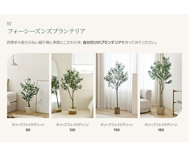 roommhome オリーブの木 150cm フェイクグリーン 人工観葉植物 造花 観葉樹 室内 観葉植物 オリーブ グリーン ルームアンドホーム(代引不可)